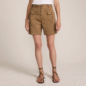 Lands' End Women's Cool Fade High Rise 7" Cargo Shorts - 1 of 4