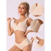 INSPIRE CHIC Women's Plus Size Available Wirefree Bra Full Coverage Push Up Vest Bralette 3 Packs - image 3 of 4