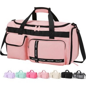 Gym Bag for Women Men Travel Duffle Bag Large Capacity Carry On Weekender Overnight Bag With Shoe Compartment - 1 of 4