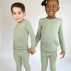tiny knot co. Toddler Children's Gender Neutral Buttery Soft Durable, Tagless Solid TENCEL Modal Pajama Set - 4 of 4