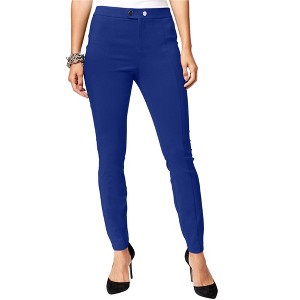 I.N.C International Concepts Womens Snap Front Casual Trouser Pants, Blue, 8 - 1 of 1
