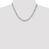 Black Bow Jewelry Men's 5.5mm 14k White Gold Flat Figaro Chain Necklace - 2 of 4