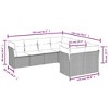 vidaXL 8 Piece Patio Sofa Set with Cushions Gray Poly Rattan - 3 of 4
