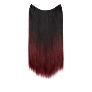 Alilang Longe Straight Natural Hair Extensions One Piece Invisible Wire Hair Extensions with Clip ins 22Inch - 1 of 3