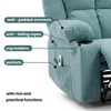 Reclinable Rocking Chair for Adults, Manual Recliner Chair with Cup Holder, Rocking Chairs with Massage and Heating, for Living Room, Bedroom - 4 of 4
