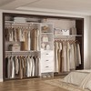 Besiost Closet Organizer System with Hanging Rods and Shelves, Wardrobe System with Drawers - 2 of 4