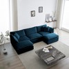 Oversized 111.42" Chenille Modular U-Shaped Sectional Sofa with Double-layer Cushion and 2 Ottomans, 5-Piece Free combination Sofa - 2 of 4