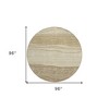 Beige Brown And Taupe Striped Washable Indoor Outdoor Area Rug - 3 of 4