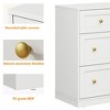 Heynemo 7 Drawer Dresser, 47'' Wide Modern Chest of Drawers with Gold Knobs, Wooden TV Stand Storage Organizer for Bedroom, Living Room, White - 3 of 4