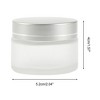 Unique Bargains Elegant Frosted Cream Glass Bottle for Bathroom 1 Pc - 4 of 4