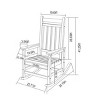 Patio Rocking Chairs With Side Table,3-Piece Chaise Rocking Chair Set,Patio Rocking Chairs With Wood-Texture -Maison Boucle - 4 of 4