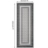Area Rugs Bordered Modern Washable Rug Non-Slip Low Pile Rubber Backing Indoor Area Rug - 3 of 4