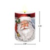 Briarwood Lane Christmas Flameless Candle 6x3 Checkered Santa Flameless Candle with Timer for Christmas - 2 of 4