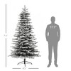 FURNIinspire Artificial Trees Tall Pine Snow Flocked Artificial Christmas Tree For Home Christmas Decorations, Holiday Vibe, Green, 51.2"*51.2"*88.6" - 3 of 4