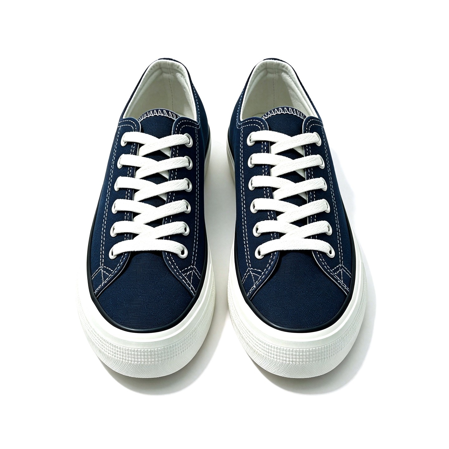 Мужские кроссовки Bangka Canvas Sneakers Classic Lace Up Fashion Casual Shoes, Navy, цвет: Тёмно-синий — фото 4