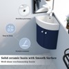 Modern Corner Bathroom Vanity Floating Wall Mounted Cabinet Set Small Bathroom Vanity With Sink, Metal Handles Door Sturdy Furniture - 3 of 4