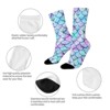 Glitter Bling Mermaid Women Printed Crew Socks Funny Funky Socks Soft Polyester Novelty Gifts for Artists Men - 4 of 4