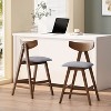 KWPZQEB Counter Height Bar Stools Set of 2, Modern Armless Low Back Counter Stool with Upholstered, Tall Bar Chairs for Kitchen Island, Dining Room - 3 of 4
