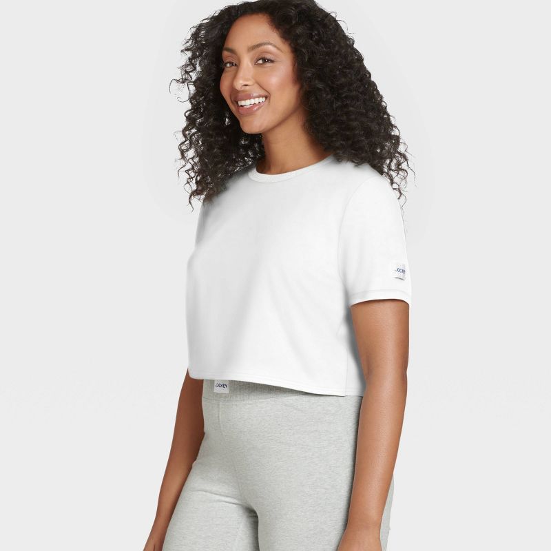 Jockey Generation&#8482; Women&#39;s Organic Cotton Stretch Cropped T-Shirt - White, 1 of 5