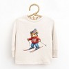 Skiing Bear Watercolor - Toddler Long Sleeve Graphic Tee - 2 of 4