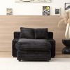 VASIP Modern Beige Sleeper Sofa Bed - Luxury Corduroy Upholstery Couch with Chaise | Convertible Daybed for Living Room - 2 of 4
