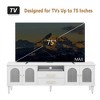 68.9'' Retro TV Stand for TVs up to 75 Inches, Media Console with Fluted Glass Doors and Solid Wood Legs for Living Room - 2 of 4