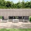 vidaXL Garden Lounge Set White, Dark Gray - 2 of 4