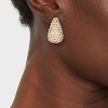 Clear Crystal Pave Teardrop Earrings - A New Day™ Gold - image 2 of 3