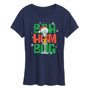 Women's - SpongeBob SquarePants - Squidward Bah Humbug Short Sleeve Graphic T-Shirt - 1 of 4