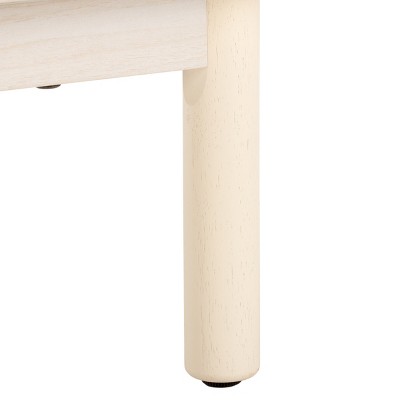 Aino 54" Bleached White and Natural Rattan 3-Door Sideboard