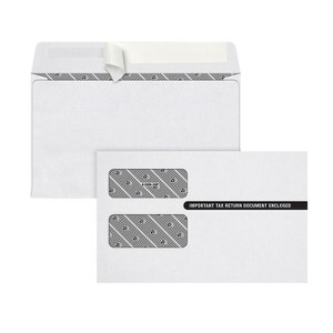 TOPS Self Seal Security Tinted Double Window Envelope 5 5/8" x 9 1/2" White 100/Pack (7535PS100) - 1 of 1