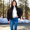 Anna-Kaci Women's Oversized Quilted Puffer Jacket with Zipper Front and Ribbed Cuffs - 4 of 4