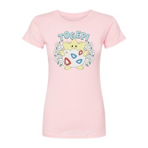 Women's - Pokémon - Floral Togepi Fitted Graphic T-Shirt - 1 of 1