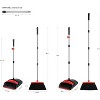 Broom and Dustpan Combo with Adjustable Handle, Self-Cleaning Dust Pan with Teeth for Hair, for Home and Office - 2 of 4