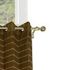 Versailles Bamboo Wood Blackout Grommet Top Tier Set for Windows 48" x 24" Walnut - 3 of 4