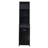FURNIinspire Utility Storage Cabinets Stylist Workstation with Organized Drawers and Adjustable Coils for Salon Home, Black, 17.32"*15.75"*70.87" - 2 of 4