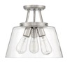Savoy House Calhoun 3 - Light Semi-Flush Mount in  Satin Nickel - 2 of 4