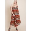 Slickblue Plus Size Tie Dye Ombre Damask Print Cami Maxi Dress with Side Pockets, 1XL-3XL - 3 of 4