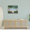 Stupell Industries Row Boats on Beach Shore Tropical Palm Trees Canvas Wall Art - 2 of 4