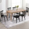 Bekrvio Windsor Dining Chair-Farmhouse Solid Wood Spindle Back Side Chair Mid-Century Modern Black Armless Kitchen Chair for Dining Room Restaurant - 3 of 4