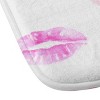 Wonder Forest Kiss Kiss Lips Memory Foam Bath Rug White - Deny Designs: Abstract Pattern, Microfiber, Machine Washable - 3 of 4