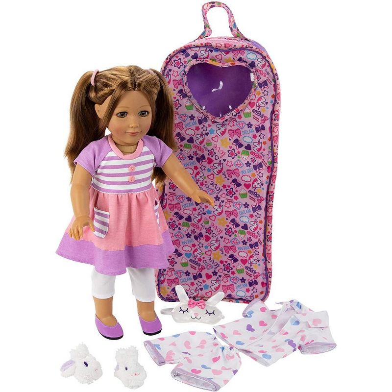 Playtime By Eimmie 18 Inch Doll with Clothing and Backpack Case Allie , 1 of 8