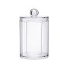 Transparent Round Plastic Cosmetic Box Cotton Pads Storage Box - 2 of 4