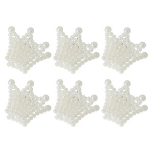 Unique Bargains Women Fashion Pearl Mini Hair Clip Pearl Oval Hairdo Clips 6 Pcs - 1 of 4