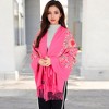 Anna-Kaci Women's Floral Mandala Embroidered Scarf with Fringed Edges and Lightweight Fabric - 3 of 4