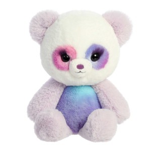 Aurora Small Grape Swirl Panda Sweet Pop Colorful Stuffed Animal Purple 9" - 1 of 4