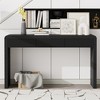 53" Entryway Console Table with 3 Drawers, Wooden Narrow Behind Couch Table, Fluted Rectangular Long Sofa Table, Sofa Foyer Table for Entryway - 2 of 4