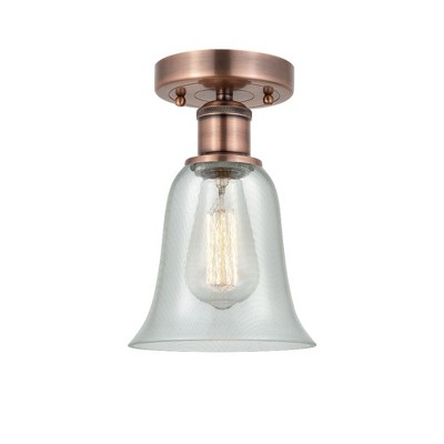 Hanover - 1 Light Semi-Flush Mount In Industrial Style-11.75 Inches Tall and 6.25 Inches Wide