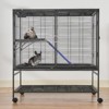 VEVOR 39" Rolling Metal Ferret Cage, Large 2-Tier Critter Nation Cage, Small Animal Cage with Ramps & Tray, Easy to Set up for Pet Rats, Hamster - 2 of 4