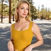 Anna-Kaci Active Women's Ribbed Square Neck Cropped Tank Top - 3 of 4